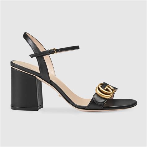 sandalo gucci nero tacco grodso|Esclusivi sandali con tacco medio donna .